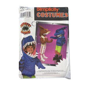 90s Simplicity 9808 Costumes Size A 3-8 Street Sharks Big Slammu & Streex UNCUT